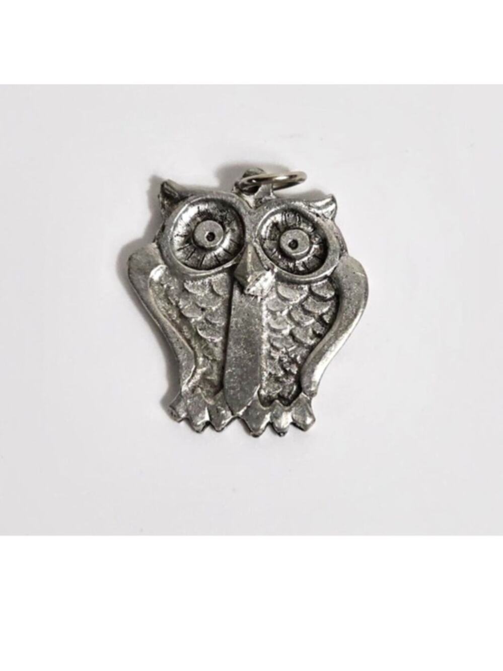 Metzke Pewter Owl Pendant Vintage